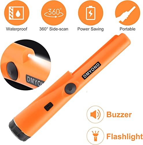 Professional Waterproof Pin Pointer Metal Detector - Orange