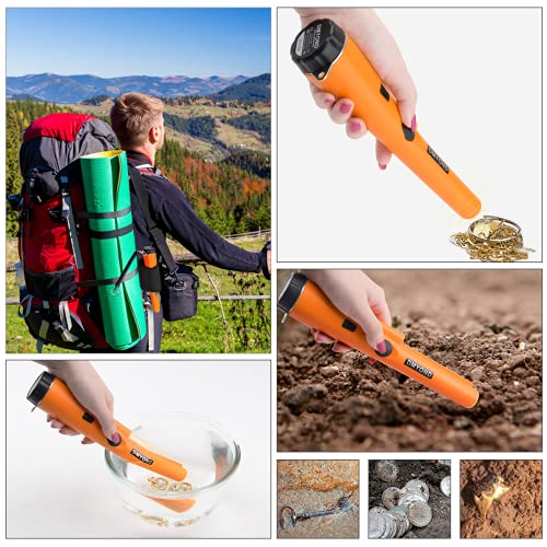 Professional Waterproof Pin Pointer Metal Detector - Orange