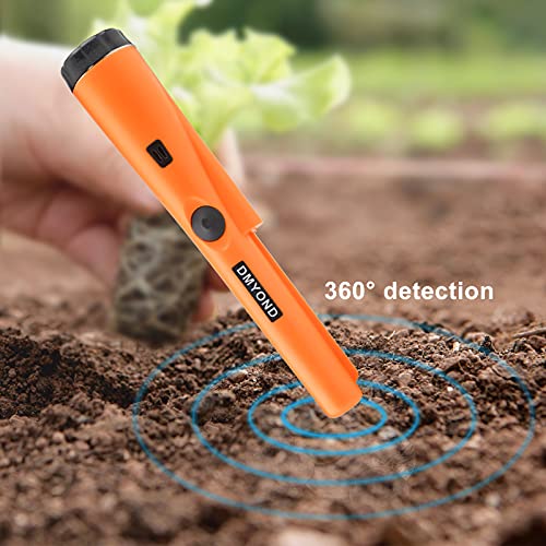 Professional Waterproof Pin Pointer Metal Detector - Orange