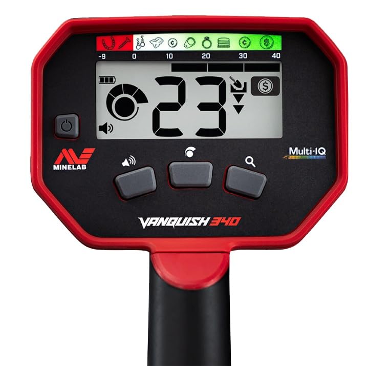 Minelab Vanquish 340 Multi-Frequency Metal Detector with V10