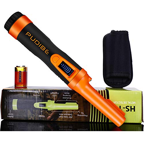 Waterproof LCD Pinpoint Metal Detector - Three Modes, Orange
