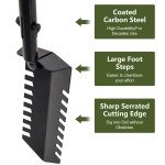 Serrated Blade Metal Detecting Garden Shovel Tool