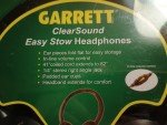 Garrett Clear Sound Easy Stow Metal Detector Headphones