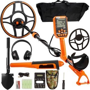 Waterproof Rechargeable Gold Metal Detector with 12" Coil