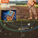 Waterproof LCD Metal Detector with 12-Inch Coil