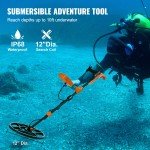 Waterproof LCD Metal Detector with 12-Inch Coil