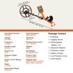 Waterproof LCD Metal Detector with 12-Inch Coil