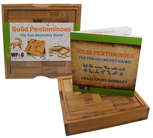 Wooden Pentomino Puzzle - Brain Teaser Game