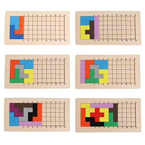 Wooden Pentominoes Math Brainteaser Puzzle - Family Board Games