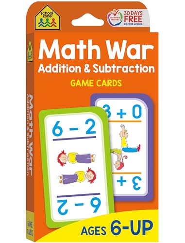 Math War Addition & Subtraction Game Cards - Ages 6+