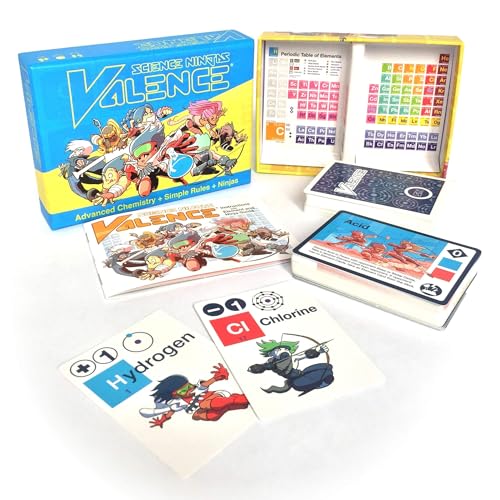 Science Ninjas: Valence Card Game - Exploring Chemical Reactions!