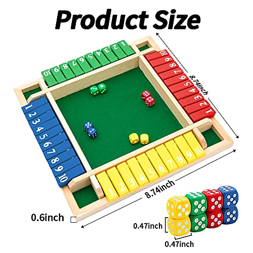 Nicecho Shut The Box Dice Game - Fun Math Tabletop Game
