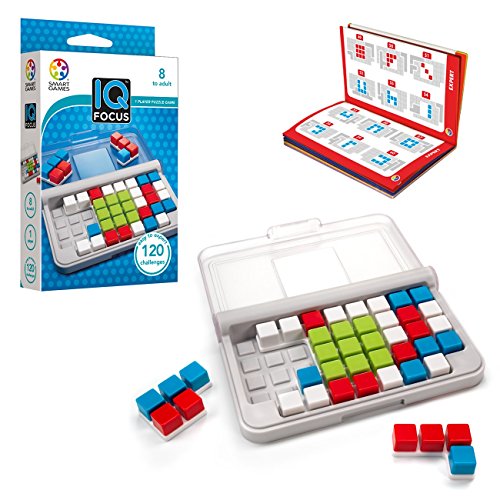 IQ Focus: Portable Puzzle Game - 120 Challenges (Ages 8+)