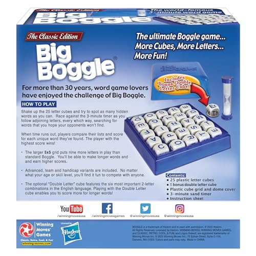 Classic Edition - Winning Moves Games BIG BOGGLE, 8+