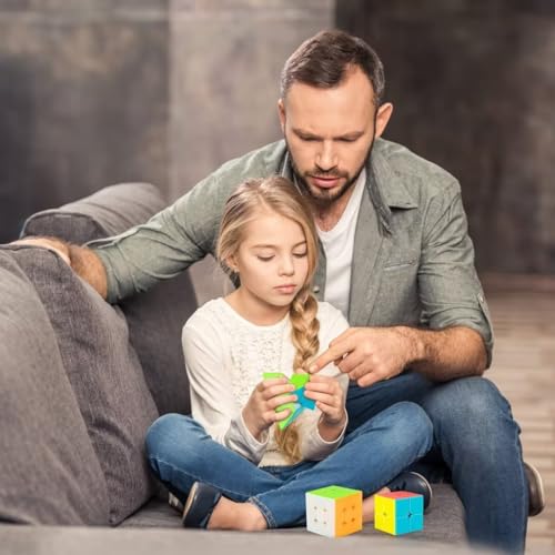 Jurnwey Magic Cube Set - 2x2x2, 3x3x3, Pyramid