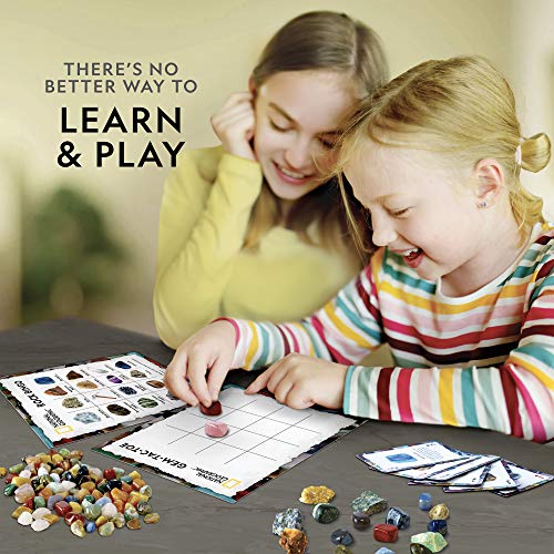 Rock Bingo Game - Play Mineral Memory, Gemstone Trivia