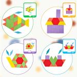 LovesTown 209 PCS Wooden Geometric Pattern Blocks