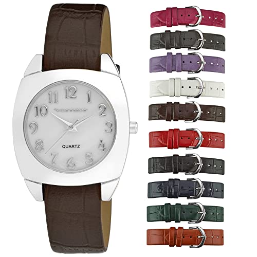 Vernier Women's Silver Case Mother of Pearl Watch
