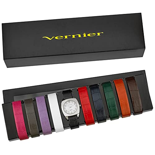 Vernier Women's Silver Case Mother of Pearl Watch