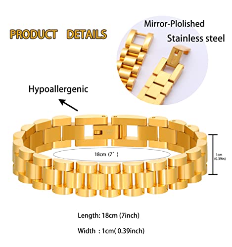 Stainless Steel Link Chain Bracelets for Men and Women