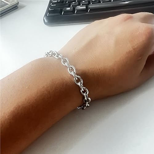 Love Heart Charm Sterling Silver Bracelet for Women