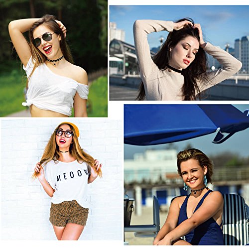 Pack of 10 Women's Velvet Choker Necklaces