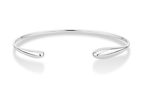Miabella Handmade Italian Thin Adjustable Teardrop Cuff Bracelet