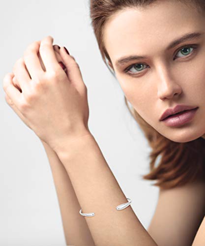 Miabella Handmade Italian Thin Adjustable Teardrop Cuff Bracelet