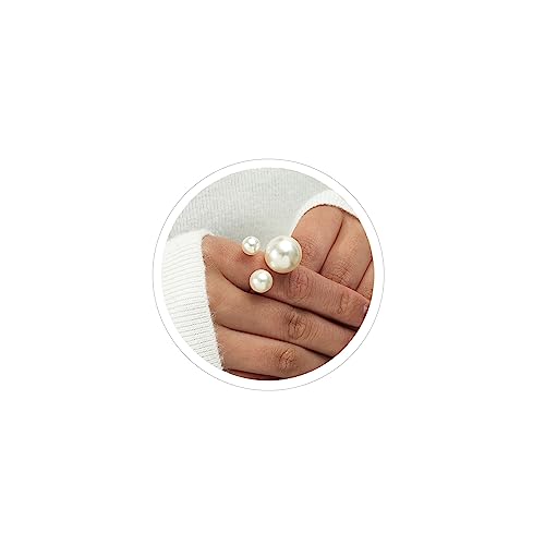 Cicod Vintage Pearl Cluster Full Finger Ring Women