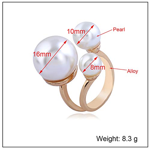 Cicod Vintage Pearl Cluster Full Finger Ring Women