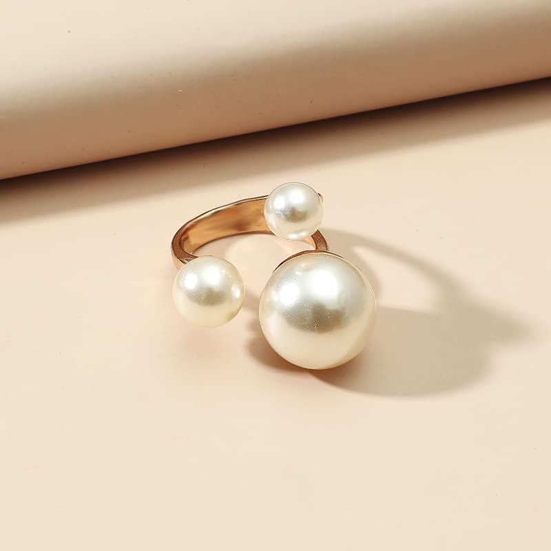 Cicod Vintage Pearl Cluster Full Finger Ring Women