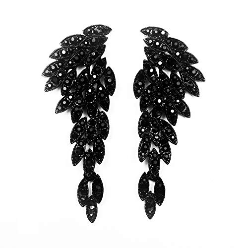 Bohemian Black Angel Wings Statement Dangle Earrings Women