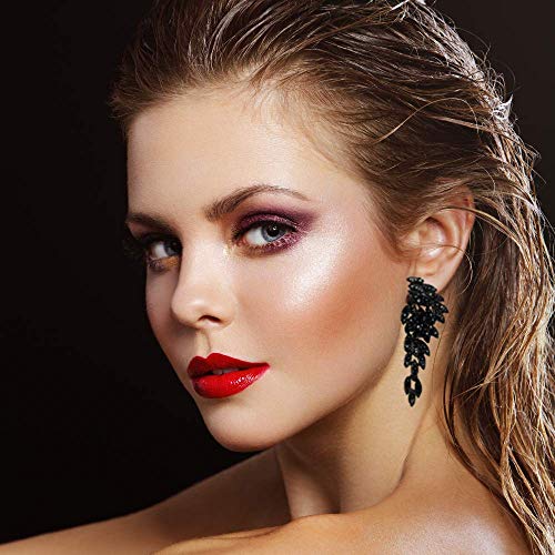 Bohemian Black Angel Wings Statement Dangle Earrings Women