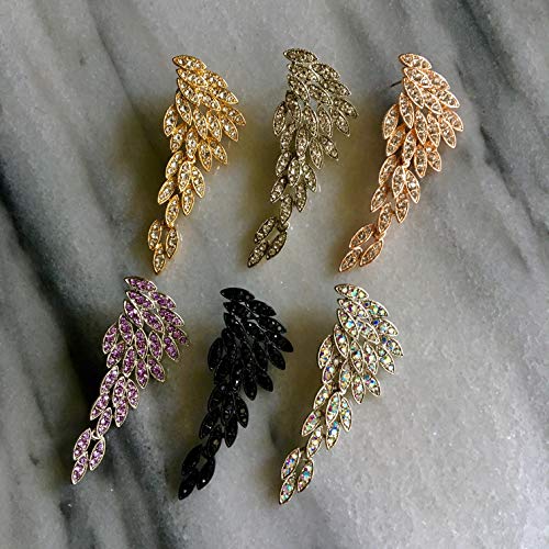 Bohemian Black Angel Wings Statement Dangle Earrings Women