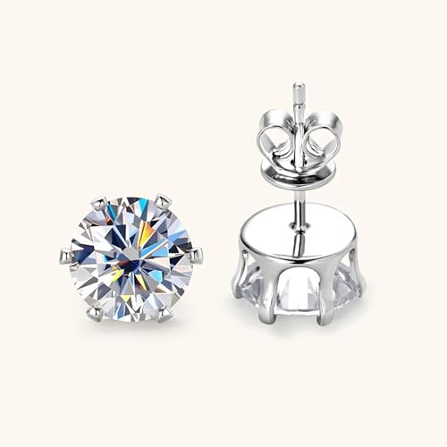 Stainless Steel Stud Earrings Set with CZ Ruby