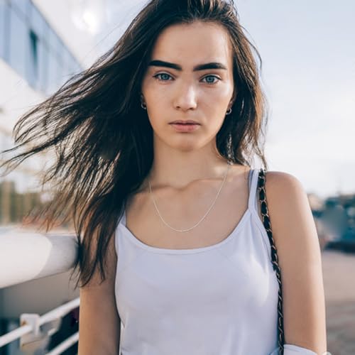 925 Sterling Silver Chain Necklace for Women - 14 Inch