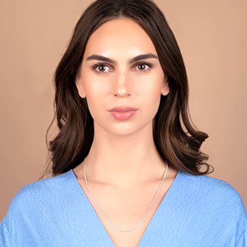 Italian Magic Snake Chain Necklace - 16"-30" (18, 1.2MM, Silver)