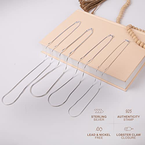 Italian Magic Snake Chain Necklace - 16"-30" (18, 1.2MM, Silver)