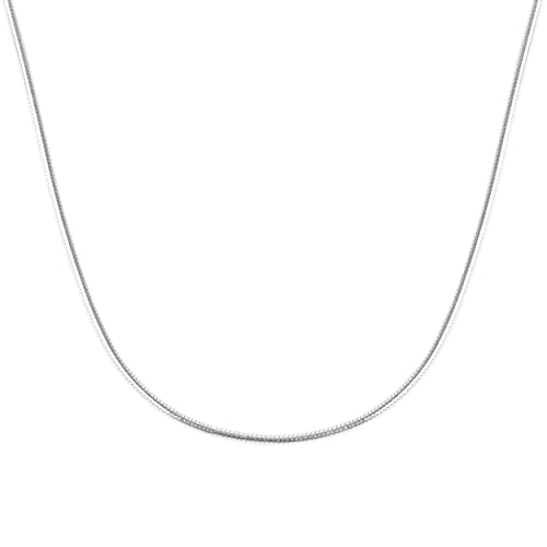 Italian Magic Snake Chain Necklace - 16"-30" (18, 1.2MM, Silver)