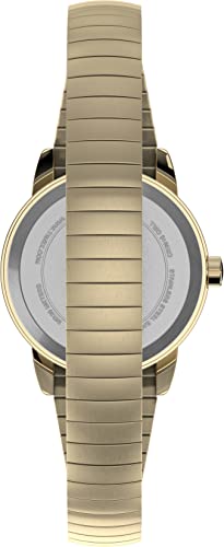 Gold-Tone Easy Reader Watch with White Dial