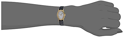 Timex Women's Black Leather Strap Watch Cavatina T21912