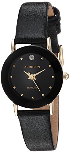 Armitron Women's Diamond Accent Leather Strap Watch