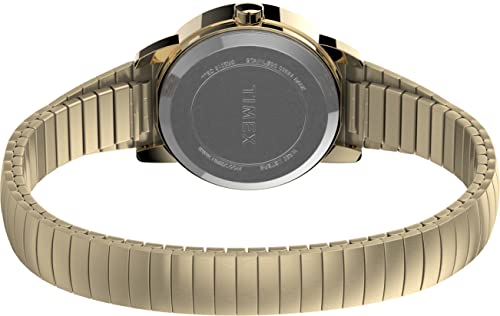 Gold-Tone Easy Reader Watch with White Dial