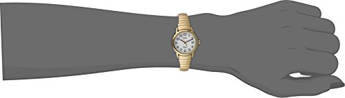 Gold-Tone Easy Reader Watch with White Dial