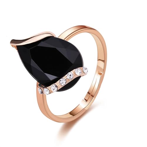 Black Crystal Pendant Jewelry Set for Women