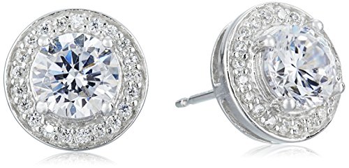 Sterling Silver CZ Pendant Necklace and Earrings Set