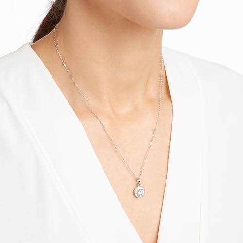 Sterling Silver CZ Pendant Necklace and Earrings Set