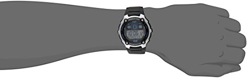 Men's Casio Silver-Tone Black Multi-Functional Sport Watch