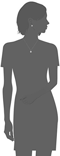 Sterling Silver CZ Pendant Necklace and Earrings Set