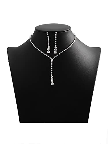 Sparkling Silver Bridal Jewelry Set - Necklaces and Earrings